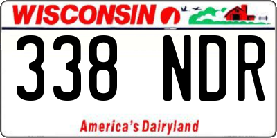 WI license plate 338NDR