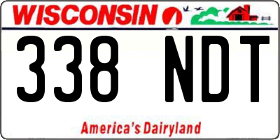 WI license plate 338NDT