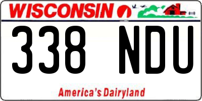 WI license plate 338NDU