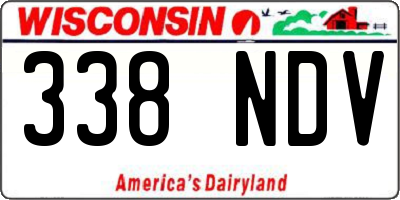 WI license plate 338NDV