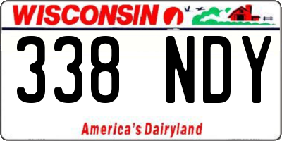 WI license plate 338NDY