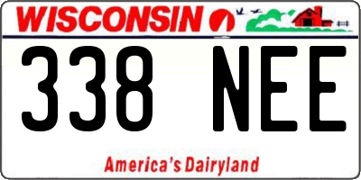 WI license plate 338NEE