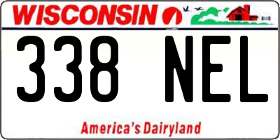 WI license plate 338NEL