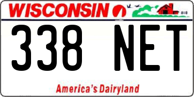 WI license plate 338NET