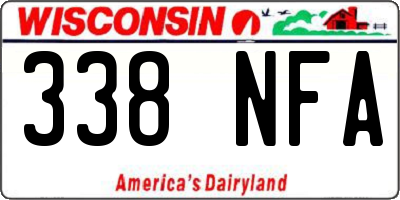 WI license plate 338NFA