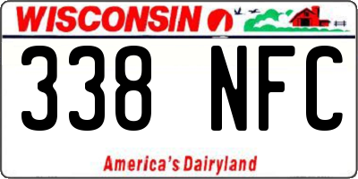 WI license plate 338NFC