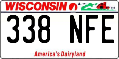 WI license plate 338NFE