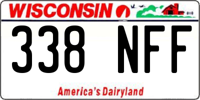 WI license plate 338NFF