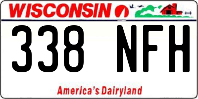 WI license plate 338NFH