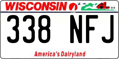 WI license plate 338NFJ