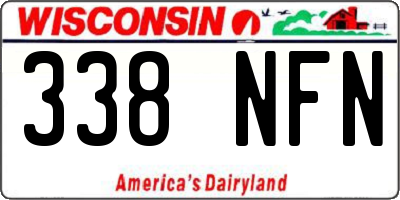 WI license plate 338NFN