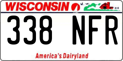 WI license plate 338NFR