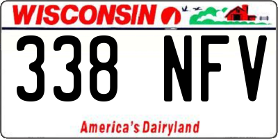 WI license plate 338NFV