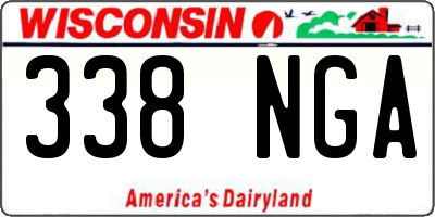 WI license plate 338NGA