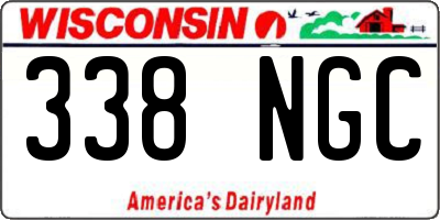 WI license plate 338NGC