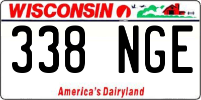 WI license plate 338NGE