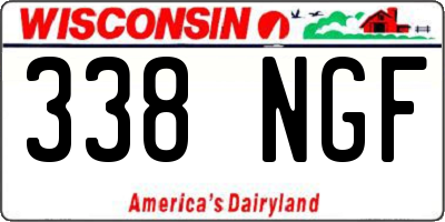 WI license plate 338NGF