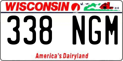 WI license plate 338NGM