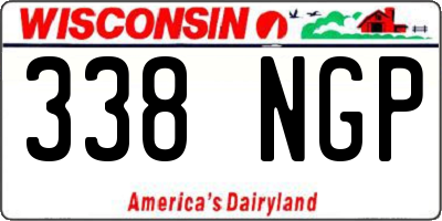 WI license plate 338NGP