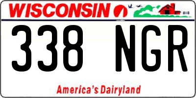 WI license plate 338NGR