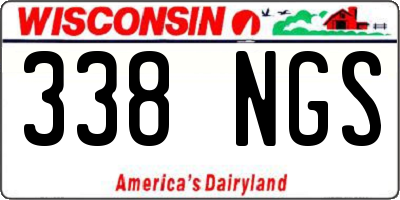 WI license plate 338NGS