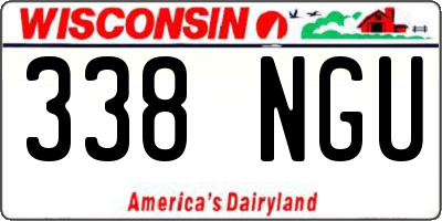 WI license plate 338NGU