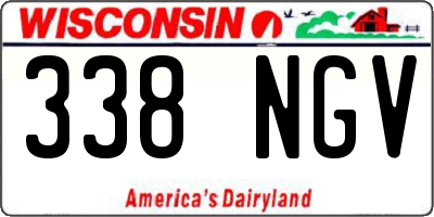 WI license plate 338NGV