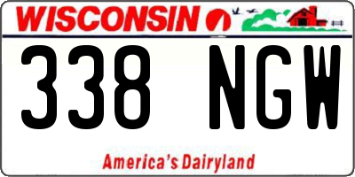 WI license plate 338NGW