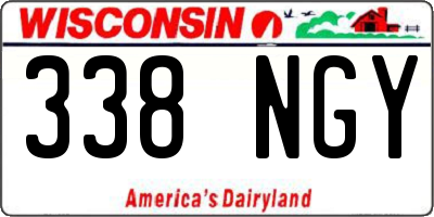 WI license plate 338NGY