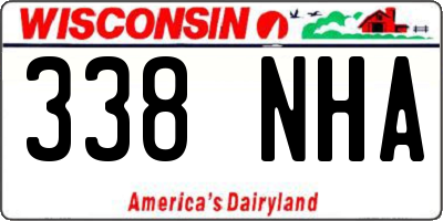 WI license plate 338NHA