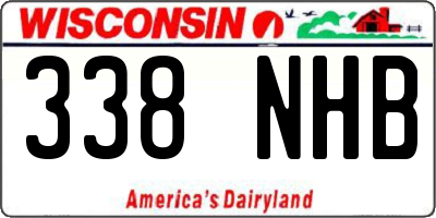 WI license plate 338NHB