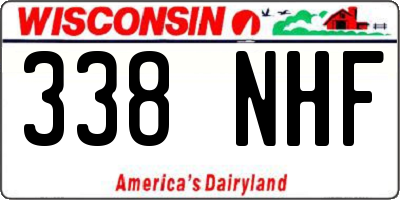 WI license plate 338NHF