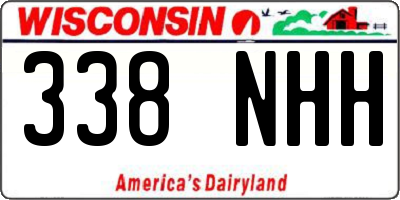 WI license plate 338NHH