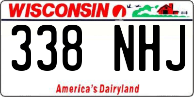 WI license plate 338NHJ