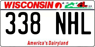 WI license plate 338NHL