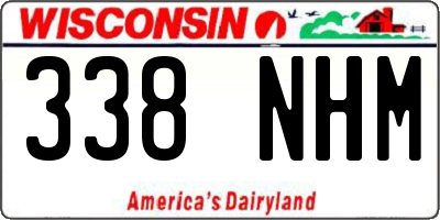 WI license plate 338NHM