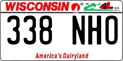 WI license plate 338NHO