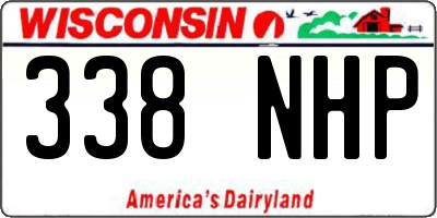 WI license plate 338NHP