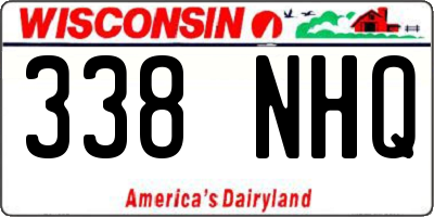 WI license plate 338NHQ