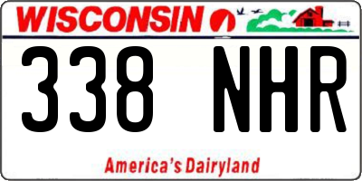 WI license plate 338NHR