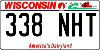 WI license plate 338NHT