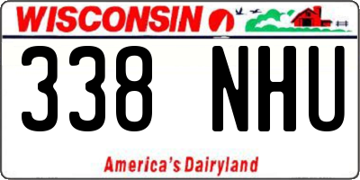 WI license plate 338NHU