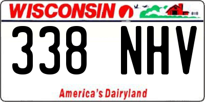 WI license plate 338NHV