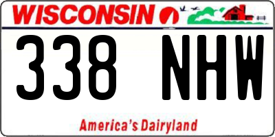 WI license plate 338NHW