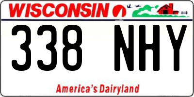 WI license plate 338NHY