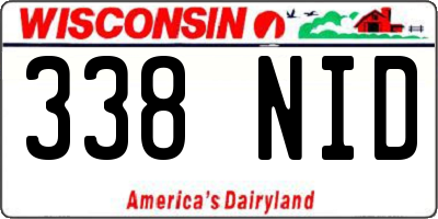 WI license plate 338NID