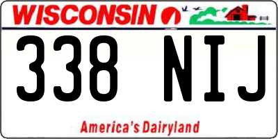 WI license plate 338NIJ