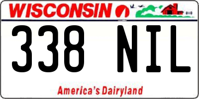 WI license plate 338NIL