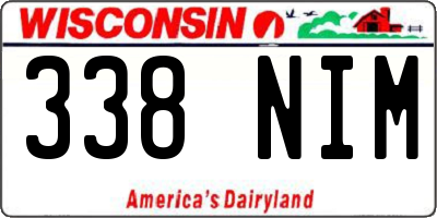 WI license plate 338NIM