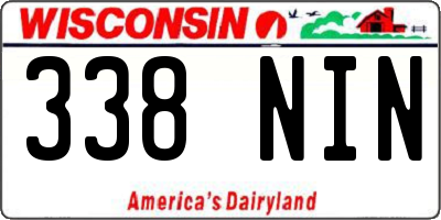 WI license plate 338NIN